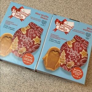 Bella Mini Waffle Maker Christmas, Multicolor, Holiday Edition PENGUIN Set of 2